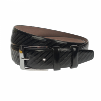 Curea barbati eleganta, din piele ecologica, latime 3.5 cm, negru - NB019